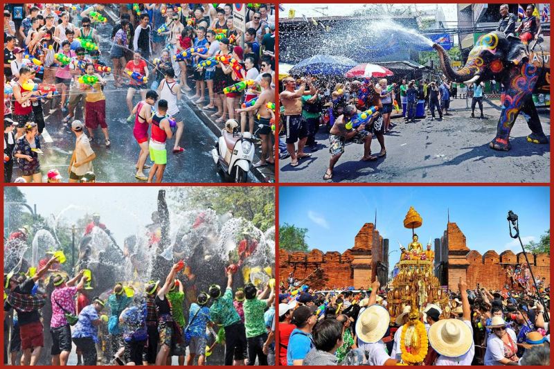 Songkran water festival in Thailand